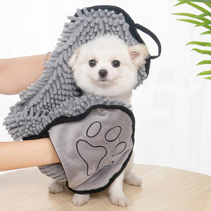<span class=keywords><strong>Serviette</strong></span> pour chien ultra absorbante, séchage rapide, serviettes de bain pour animaux de compagnie, microfibre super shammy avec poches pour les mains, pour chiens et chats de petite, moyenne et grande taille - Product Image 5