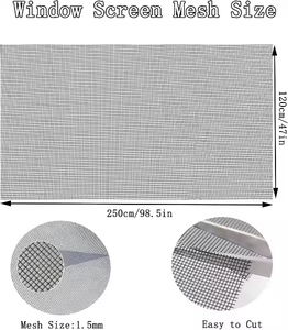 18x16 Malla Fibra de vidrio Mosquito Malla Fibra de vidrio Insecto Red 1,2 m X2.5m Pantalla de ventana de fibra de vidrio - Product Image 3