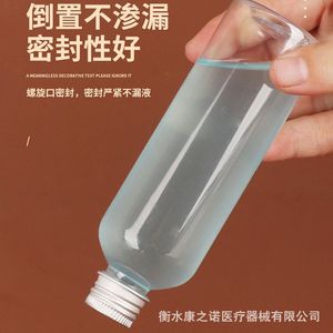Aluminum Cap Transparent <b>Plastic</b> Bottles 100-500Ml Screw Cap Small Mouth Cosmetic <b>Packaging</b> Bottle Pet Cylinder Shape - Product Image 2
