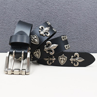 Nouvelle ceinture en cuir de haute qualité amérique à la mode HipHop crochet réglable selle roulant Style hommes Unique mode en gros Stock