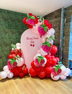 Strawberry <strong>Balloon</strong> Arch Garland Kit Pink Red <strong>Balloons</strong> with Large Strawberry Foil <strong>Balloon</strong> Sweet One Birthday Party Decoration - Product Image 3