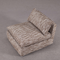 Canapé-lit modulaire sectionnel simple et confortable, une place, inclinable, style antique, Wabi-Sabi, écologique, en tissu éponge carré