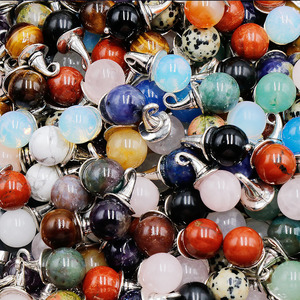 Grosir kalung bola Amethyst alami liontin topi penyihir kristal batu penyembuh bola Opalite untuk hadiah DIY - Product Image 4