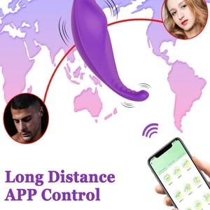 Vibrateur <span class=keywords><strong>de</strong></span> stimulation clitoridienne pour femmes avec télécommande via application, à porter à distance, design papillon, jouet sexuel pour adultes - Product Image 4