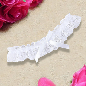 Liguero de encaje sexy personalizado para mujer, cinturón de liguero para novia, ligas de muslo con lazo, anillo elástico para pierna para fiesta o graduación - Product Image 4