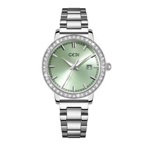 Reloj de Cuarzo de Lujo para Mujer con Incrustaciones de Diamantes, Esfera Grande de 30MM, Calendario y Correa de Aleación - Product Image 1