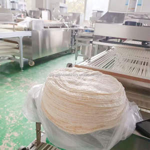 Máquina de fabricación de <span class=keywords><strong>tacos</strong></span> de doble cabezal, burrito comercial automático de QD-LM-450, línea de producción de tortillas, 50cm - Product Image 1