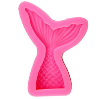 Moule en silicone pour décoration de gâteau en fondant, forme de queue de sirène, texture fine 3D, grande taille, bricolage