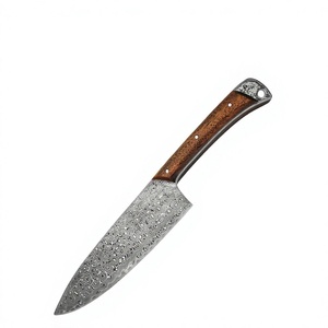 Couteau de chef, lame en acier inoxydable, manche en résine, étui en cuir, style traditionnel, 10-11,9 pouces, pour droitier, finition satinée. - Product Image 1