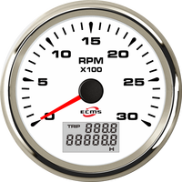 Tachometer Digital RPM Putih 85mm 3K Pulse Meter untuk Mesin untuk Auto Meter