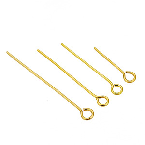 Ago auricolare a 9 punte, in acciaio inossidabile placcato <span class=keywords><strong>oro</strong></span> sottovuoto, accessorio ornamentale, ago per infilare perline fai da te, all'ingrosso - Product Image 1