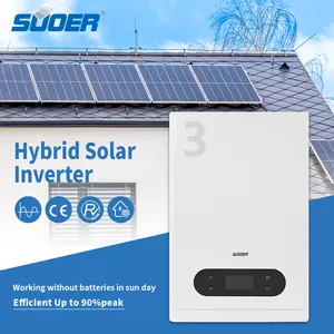 Suoer 24V 230V 3.2KVA 3200 Off Gird Pure Sine Wave Charger Hybrid Solar Power Inverter MPPT Solar controller