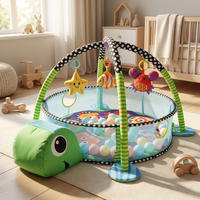 Alfombra de Juego Plegable para Bebés con Barrera de Seguridad y Gimnasio de Actividades, Corralito Infantil con Juguetes Colgantes para el Desarrollo Temprano