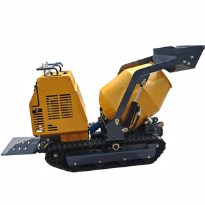 Bétonnière portative sur chenilles avec tambour auto-chargeur, acier jaune, qualité industrielle, durable, revêtement poudré, moteur 1500W - Product Image 1
