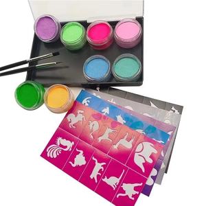 Venta al por mayor personalizado no tóxico piel inofensivo abstracto hombres <span class=keywords><strong>cara</strong></span> cuerpo pintura conjunto - Product Image 2