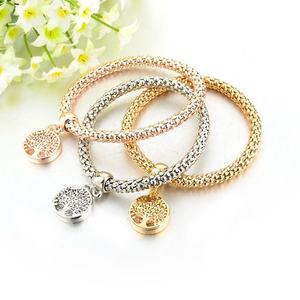 Explosive <strong>Models</strong> Fashion Jewelry Accessories Chunky Chain Stretchable Size <strong>Bangle</strong> Tree of Life Bracelet Set for Women - Product Image 6