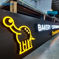Enseigne lumineuse LED personnalisée avec logo de marque 3D, entièrement en acrylique, lettres lumineuses, logo d'entreprise, grande enseigne LED personnalisée pour entreprise