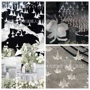 Têtes de fleurs de lys artificielles Jinxi en PVC souple moulé par injection pour décoration de mariage, de maison et de plafond - Product Image 5