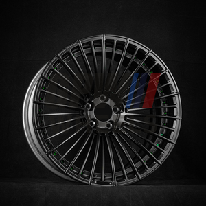 High Performance Multi <b>Spoke</b> Three Piece Forged Alloy <b>Wheel</b> With Hub Center Cap Custom Surface Treatment Universal Fit - Product Image 2