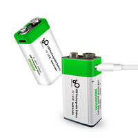 Harga Pabrik Baterai Super Lithium Ion 9V Tipe-C USB Isi Ulang 650mAh 1200 Siklus Tahan Lama SMARTOOOLS Bersertifikasi CE/FCC
