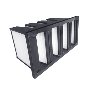 Filtro de Celdas V W Impermeable Merv13 14 Antiepidémico para Granjas Porcinas, 24 x 24 x 12 mm - Product Image 4