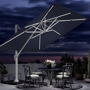 Parasol solaire à bras articulé haut de gamme pour restaurant commercial extérieur, entièrement en aluminium, avec éclairage LED - Product Image 3