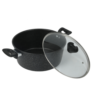 8点セット調理器具セット 家庭用 黒色鋳鉄製調理鍋 ストックポットセット ガラス蓋付き - Product Image 6