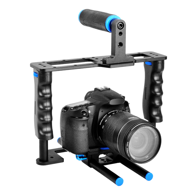 Cheap C2 Metal Vlog Shooting Professional 360 Handheld Camera Mount Rig Arm for All DSLR Cameras and Home DV