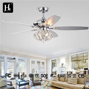 Crystal 220V 52-inch Decorative LED <b>Ceiling</b> Fan with <b>Remote</b> <b>Control</b> for the Bedroom - Product Image 3