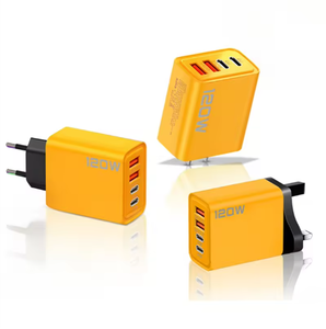 Cable de carga rápida de 120W de alta calidad PD Dual USB C cargador de pared UE EE. UU. Reino Unido enchufe QC 3,0 tipo C adaptador para iPhone 17 16 15 Android - Product Image 1