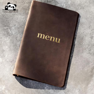 Porta Menús |   Cubierta de Menú de Cuero PU con Cuerda Elástica y Logotipo Personalizado para Hoteles, Cafés, Restaurantes y Bares - Product Image 3