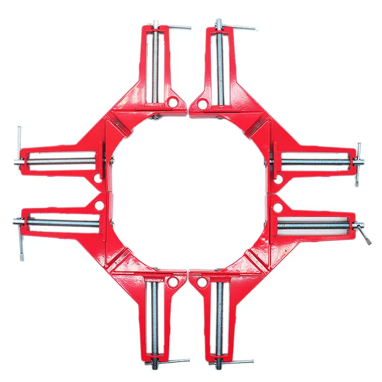 正方形フレーム用の調整可能な90度直角コーナークランプ木工切断三脚