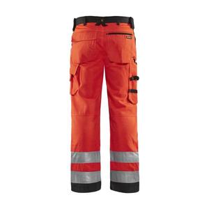 BLAKLADER - 156618115599C58 Pantalón Hi-Vis sin bolsillos para uñas Rojo/Negro-EAN 7330509413746 ROPA DE TRABAJO DE LA HI-VIS - Product Image 2