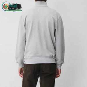 Sudadera Casual para Hombre, Cuello Alto con Botones, Algodón Terry, Manga Larga, Suave, Cálida y Cómoda para Uso Diario - Product Image 3