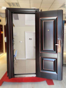 Porte d'entrée en acier traditionnelle Qifan avec design antivol, style battant, surface finie, utilisation extérieure - Product Image 4