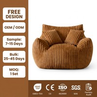 Canapé paresseux moderne en tissu, transfrontalier, compressé, avec siège inclinable, fauteuil de loisirs, structure mobile sans cadre, personnalisable pour la maison