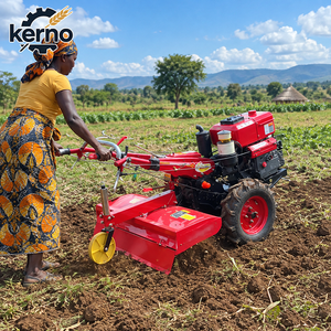 Motoculteur diesel Kerno 8-28 CV, refroidi par eau, quatre temps, pour labourer, creuser des sillons, façonner les rizières et récolter. - Product Image 1