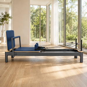 Reformer Pilates in Lega di Alluminio con 6 Molle Regolabili, Attrezzatura Portatile per Esercizi in Studio, Palestra e <span class=keywords><strong>Yoga</strong></span> - Product Image 3