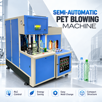 Machine de soufflage de bouteilles PET semi-automatique pour la production de bouteilles d'eau, de boissons et de jus avec contrôle PLC