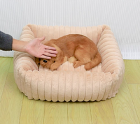 Coussin de couchage confortable et moelleux pour animaux de compagnie, matériau respirant et doux pour la peau, service de personnalisation du logo, utilisable comme lit pour chien ou chat