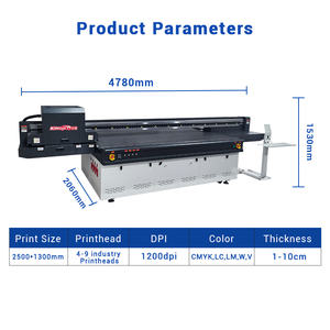 Impresora de inyección de tinta de alta velocidad industrial de cama plana UV 2513 gran formato para vidrio cartón madera Metal-Ricoh G5/G6 cabezal de impresión - Product Image 3