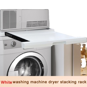 Kit de superposition universel pour lave-linge et sèche-linge, <span class=keywords><strong>hauteur</strong></span> réglable (24-29 pouces), base de suspension pour <span class=keywords><strong>machine</strong></span> <span class=keywords><strong>à</strong></span> <span class=keywords><strong>laver</strong></span>, pour usage hôtelier, en aluminium - Product Image 1