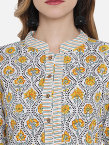 ชุดเดรสผ้าฝ้ายเคบายาสำหรับผู้หญิง พิมพ์ลายดอกไม้ด้วยมือ แขนสั้น สไตล์เอเชียดั้งเดิม เหมาะสำหรับทุกฤดูกาล - Product Image 2