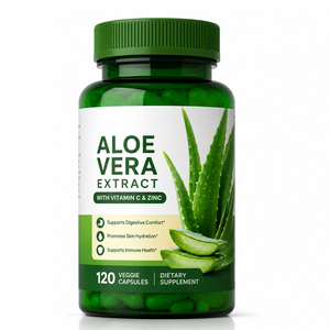 Gélules molles personnalisées à marque privée, extrait de gel d'aloe vera pour la santé, faible teneur en matières grasses, favorisant la digestion, 2 gélules par portion - Product Image 1