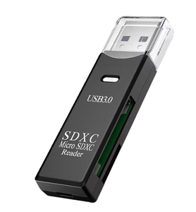 Adaptor pembaca kartu pintar 2 dalam 1 USB 3.0, kecepatan tinggi instalasi eksternal Aksesori memori kartu TF SD baru untuk PC Laptop - Product Image 1