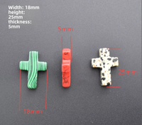 Vente directe usine – Collier pendentif croix poli non perforé, accessoires de bijouterie exotiques