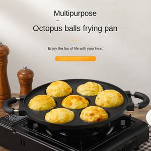 Nouveau moule en aluminium antiadhésif non revêtu pour boulettes de viande d'octopus, œufs, boulettes de pâte à frire, friandises et produits de boulangerie - Product Image 3