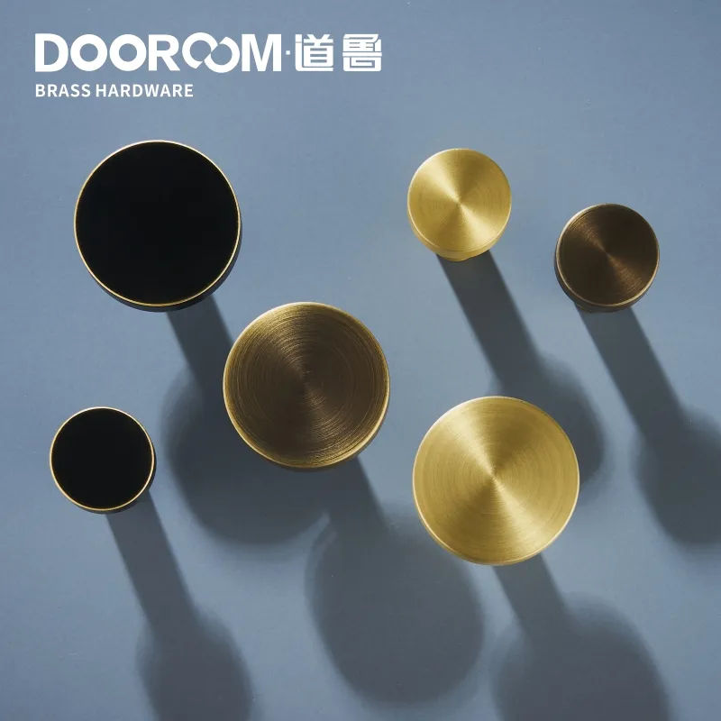 Dooroom Brass Xử Lý Bắc Âu Tươi American Vàng/Đen/Bronze Nội Thất Nội Door Drawer Tủ Quần Áo Dresser Kéo Knobs