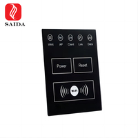 Kaca Tempered Gorilla Glass OEM 1mm-4mm Anti-Sidik Jari Kekuatan Tinggi untuk Kunci Pintu Pintar dengan Keypad, Sablon Sutra, Hotel, Dapur