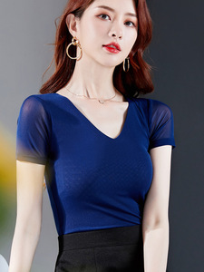 Magliette da Donna Coreane, Top Senza Maniche alla Moda, Camicette <span class=keywords><strong>Sexy</strong></span> a Manica Corta per Ragazze - Product Image 3